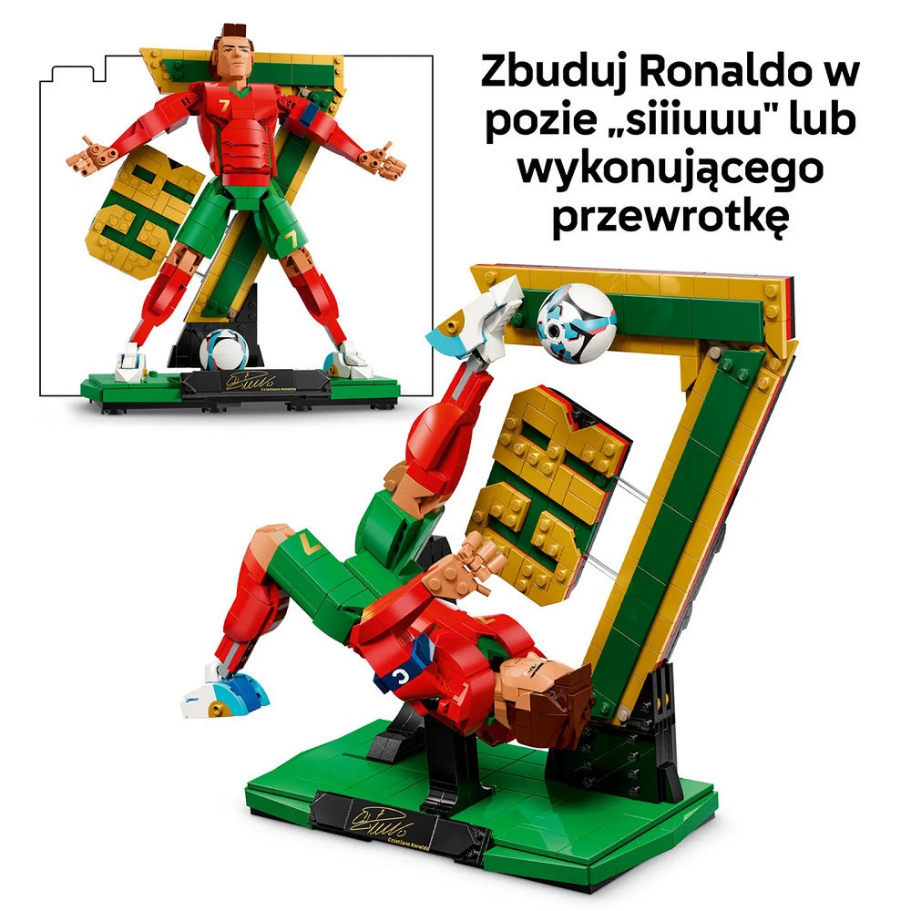 Klocki Lego Editions 43016 Cristiano Ronaldo piłkarska legenda, zabawki Nino Bochnia, zabawki Nino Bochnia, pomysł na prezent dla 12 latka, co kupić fanowi piłki nożnej, pomysł na prezent dla fana piłki nożnej