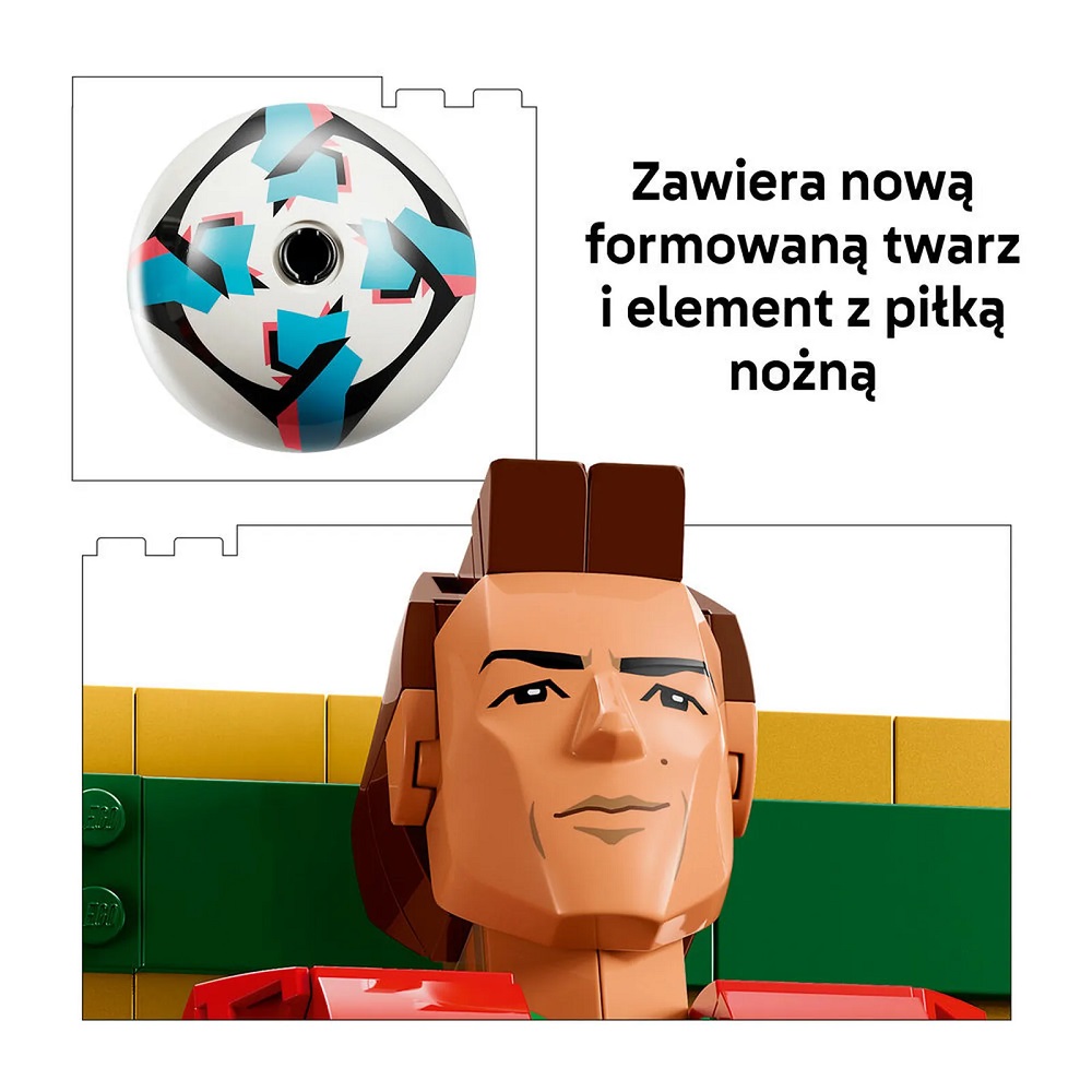 Klocki Lego Editions 43016 Cristiano Ronaldo piłkarska legenda, zabawki Nino Bochnia, zabawki Nino Bochnia, pomysł na prezent dla 12 latka, co kupić fanowi piłki nożnej, pomysł na prezent dla fana piłki nożnej