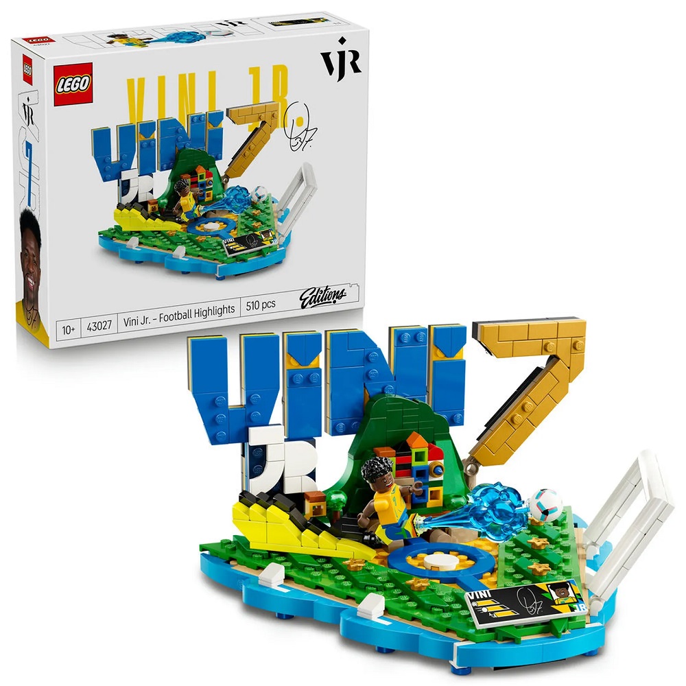 Klocki Lego Editions 43027 Vini Jr piłkarskie momenty, zabawki Nino Bochnia, pomysł na prezent dla małego sportowca, pomysł na prezent dla fana piłki nożnej