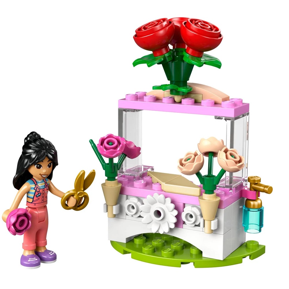 Klocki Lego Friends 30721 Kwiatowe stoisko z różami, zabawki Nino Bochnia, pomysł na prezent dla 6 latki, lego Friends w woreczku