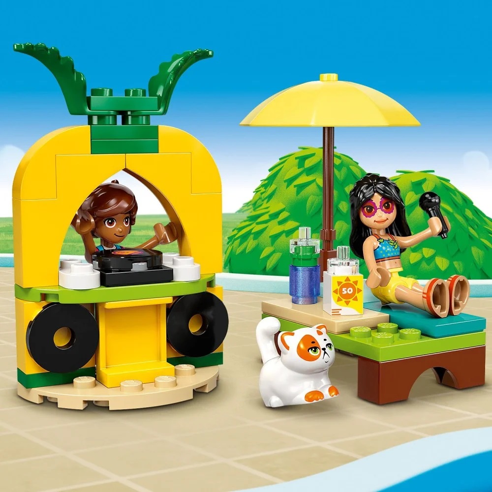 Klocki Lego Friends 42658 Impreza na basenie z jednorożcem i flamingiem, zabawki Nino Bochnia, pomysł na prezent dla 5 latki, lego 42658