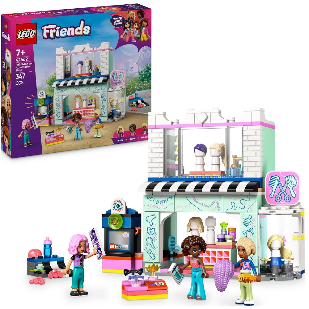 Klocki Lego Friends 42662 Salon fryzjerski i sklep z ozdobami, zabawki Nino Bochnia, pomysł na prezent dla 7 latki, lego friends, lego 42662