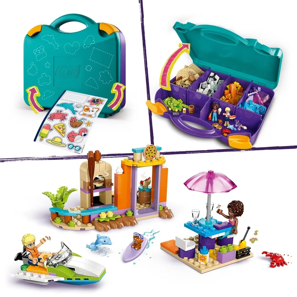 Klocki Lego Friends 42672 Kreatywna walizka plażowa, zabawki nino bochnia, pomysł na prezent dla 5 latki, lego friends, lego 42672