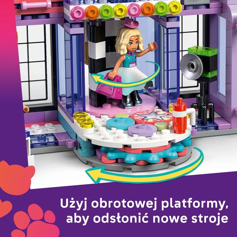 Klocki Lego Friends 42685 Pokaz mody w mieście Heartlake, zabawki Nino Bochnia, pomysł na prezent dla 7 latki, lego Friends, lego 42685