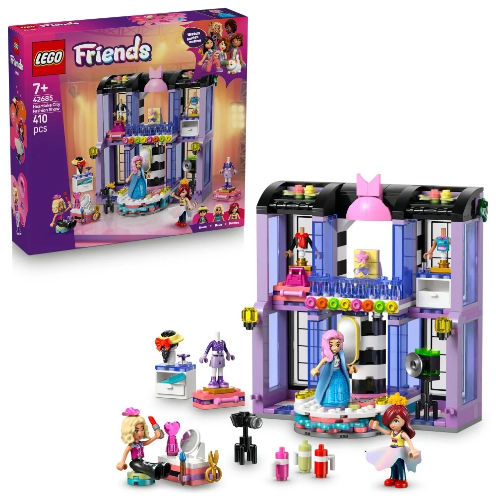 Klocki Lego Friends 42685 Pokaz mody w mieście Heartlake, zabawki Nino Bochnia, pomysł na prezent dla 7 latki, lego Friends, lego 42685