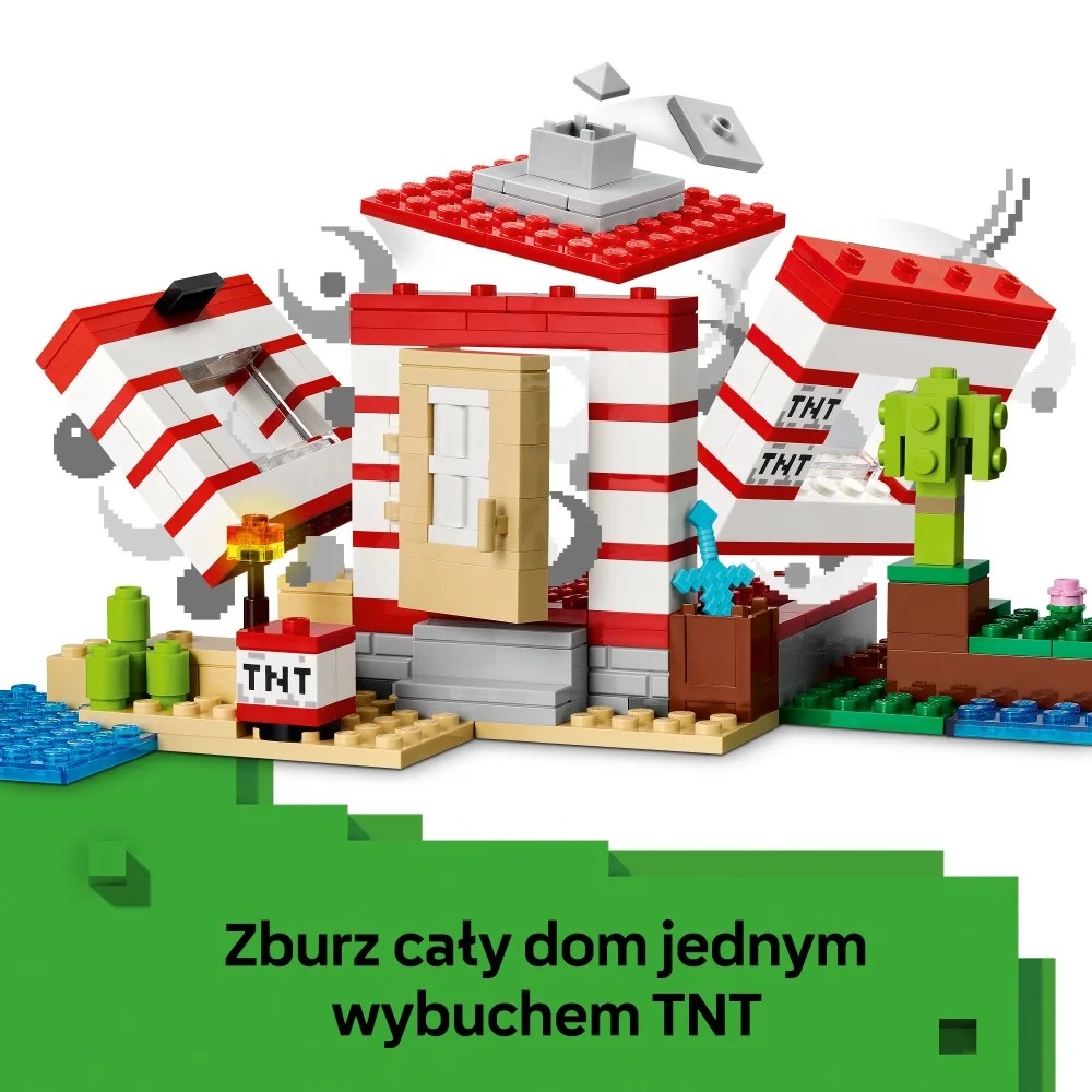 Klocki Lego Minecraft 21275 Dom TNT w dżungli, zabawki Nino Bochnia,pomysł na prezent dla 8 latka, lego Minecraft, lego 21275