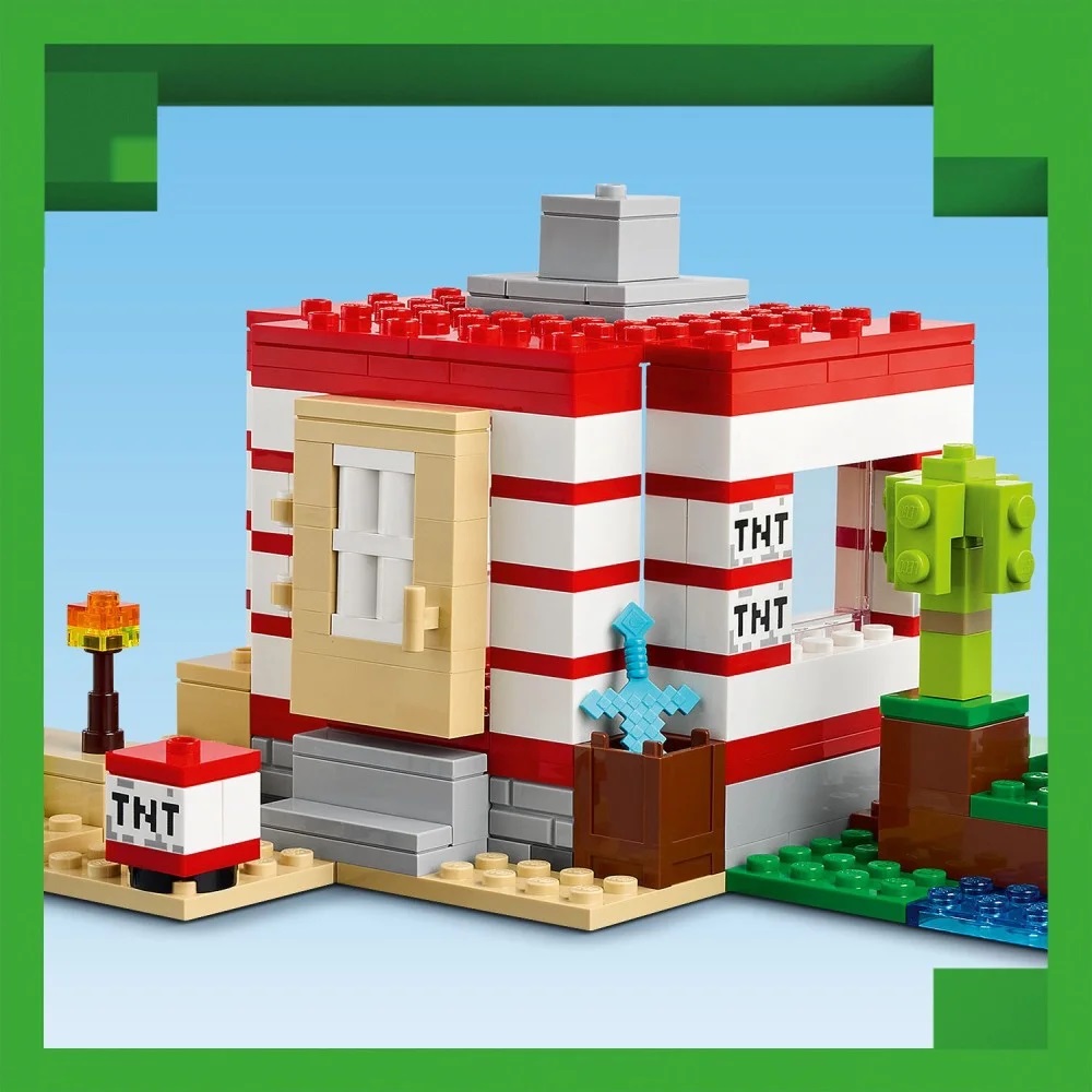 Klocki Lego Minecraft 21275 Dom TNT w dżungli, zabawki Nino Bochnia,pomysł na prezent dla 8 latka, lego Minecraft, lego 21275