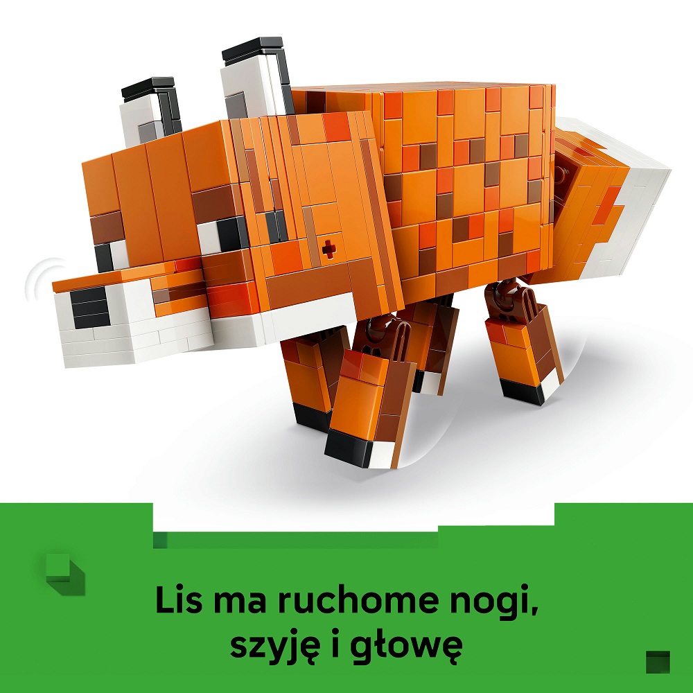 Klocki Lego Minecraft 21588 Lis, zabawki Nino Bochnia, pomysł na prezent dla 6 latka, lego minesraft lis lego 21588