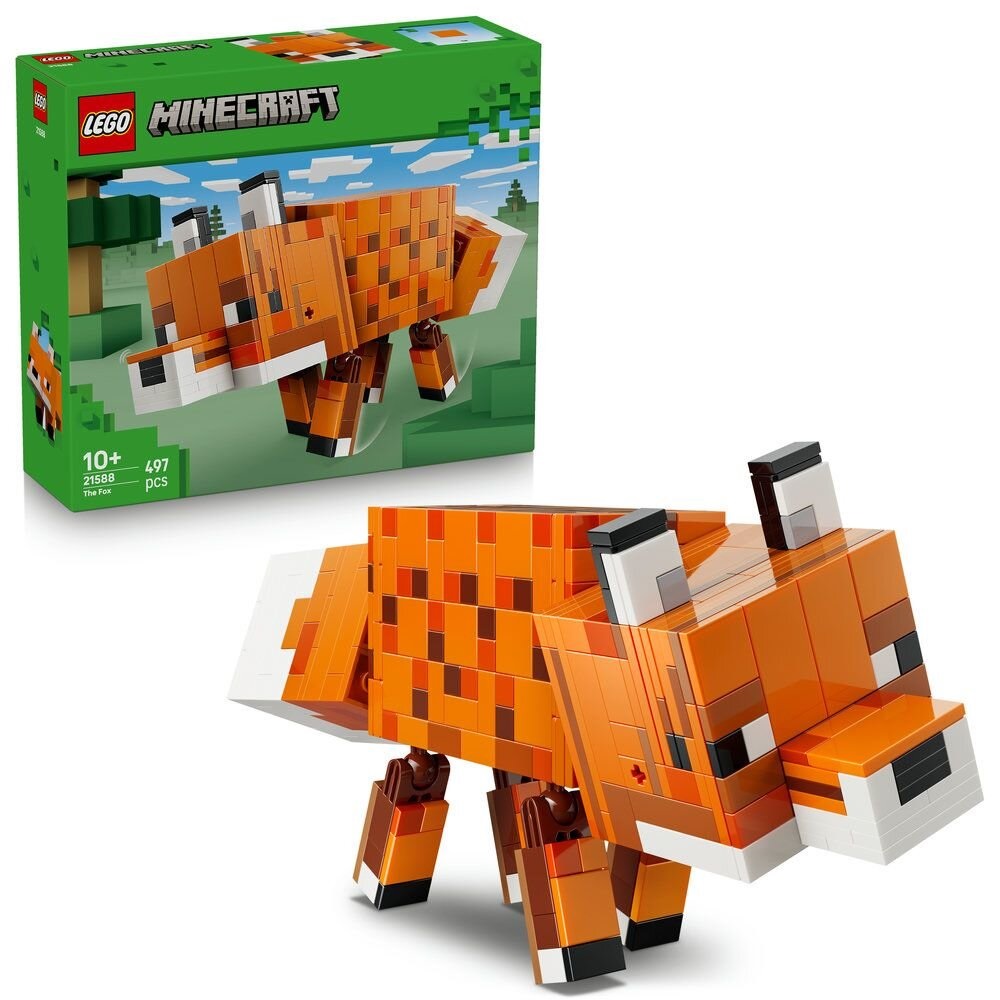 Klocki Lego Minecraft 21588 Lis, zabawki Nino Bochnia, pomysł na prezent dla 6 latka, lego minesraft lis lego 21588