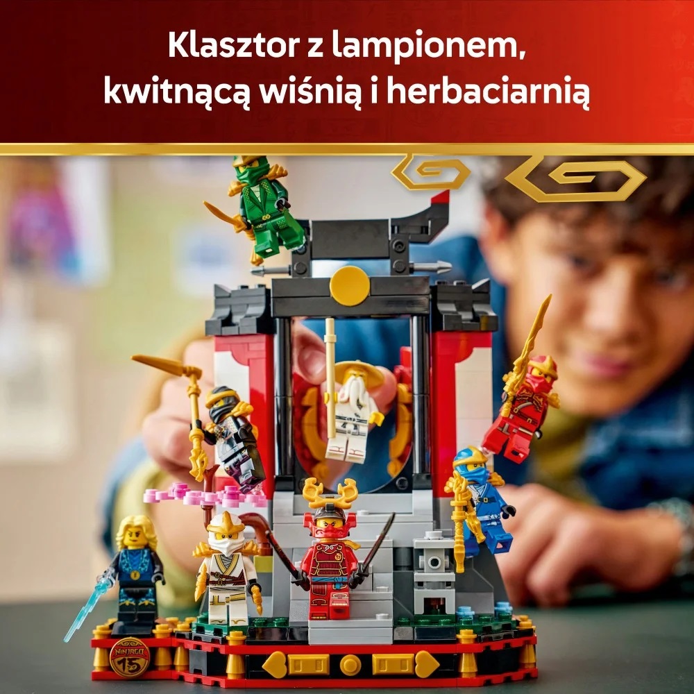 Klocki Lego Ninjago 71866 Ozdoba z postaciami Ninja, zabawki Nino Bochnia, pomysł na prezent dla fana Ninjago, lego 71866, lego ninjago 71866