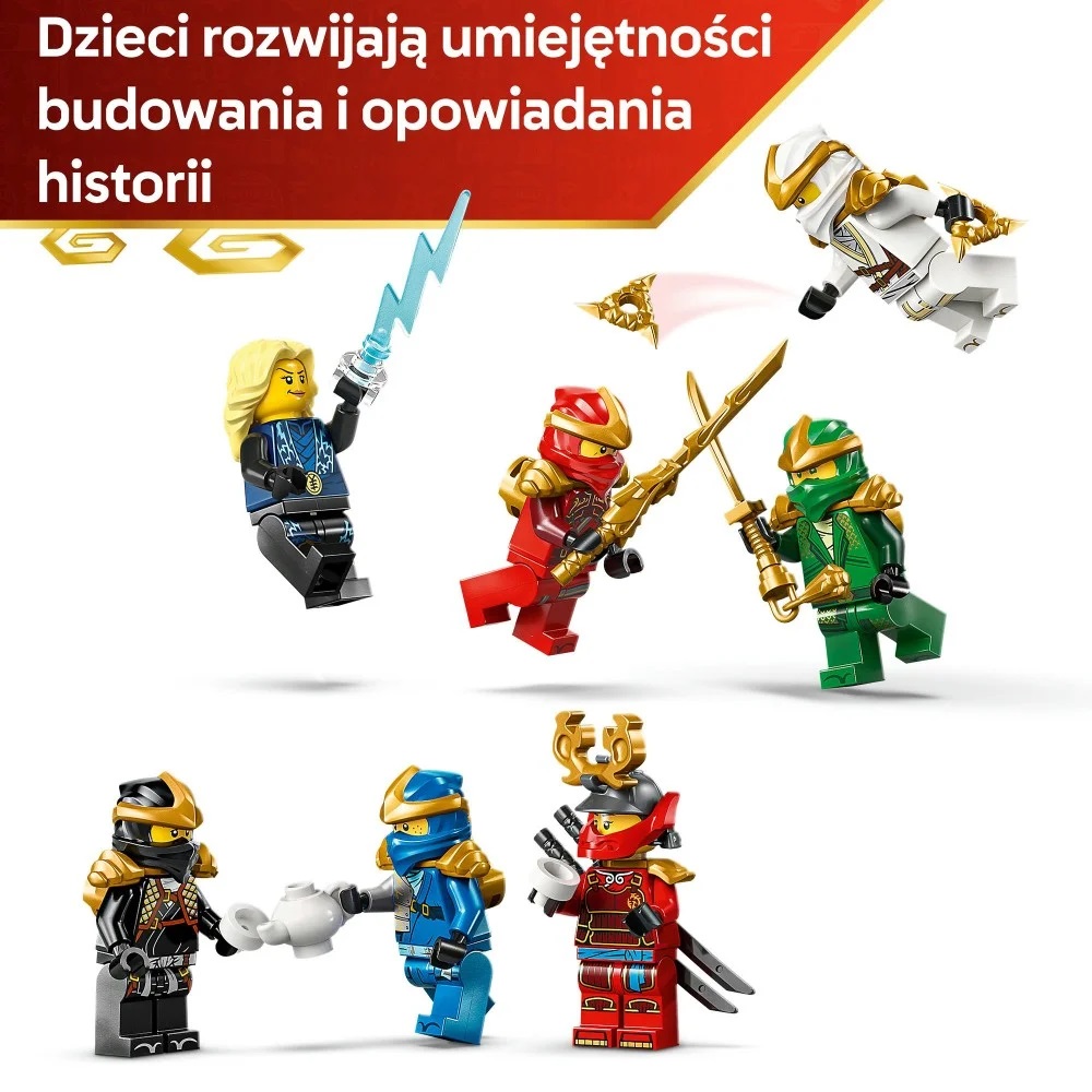 Klocki Lego Ninjago 71866 Ozdoba z postaciami Ninja, zabawki Nino Bochnia, pomysł na prezent dla fana Ninjago, lego 71866, lego ninjago 71866