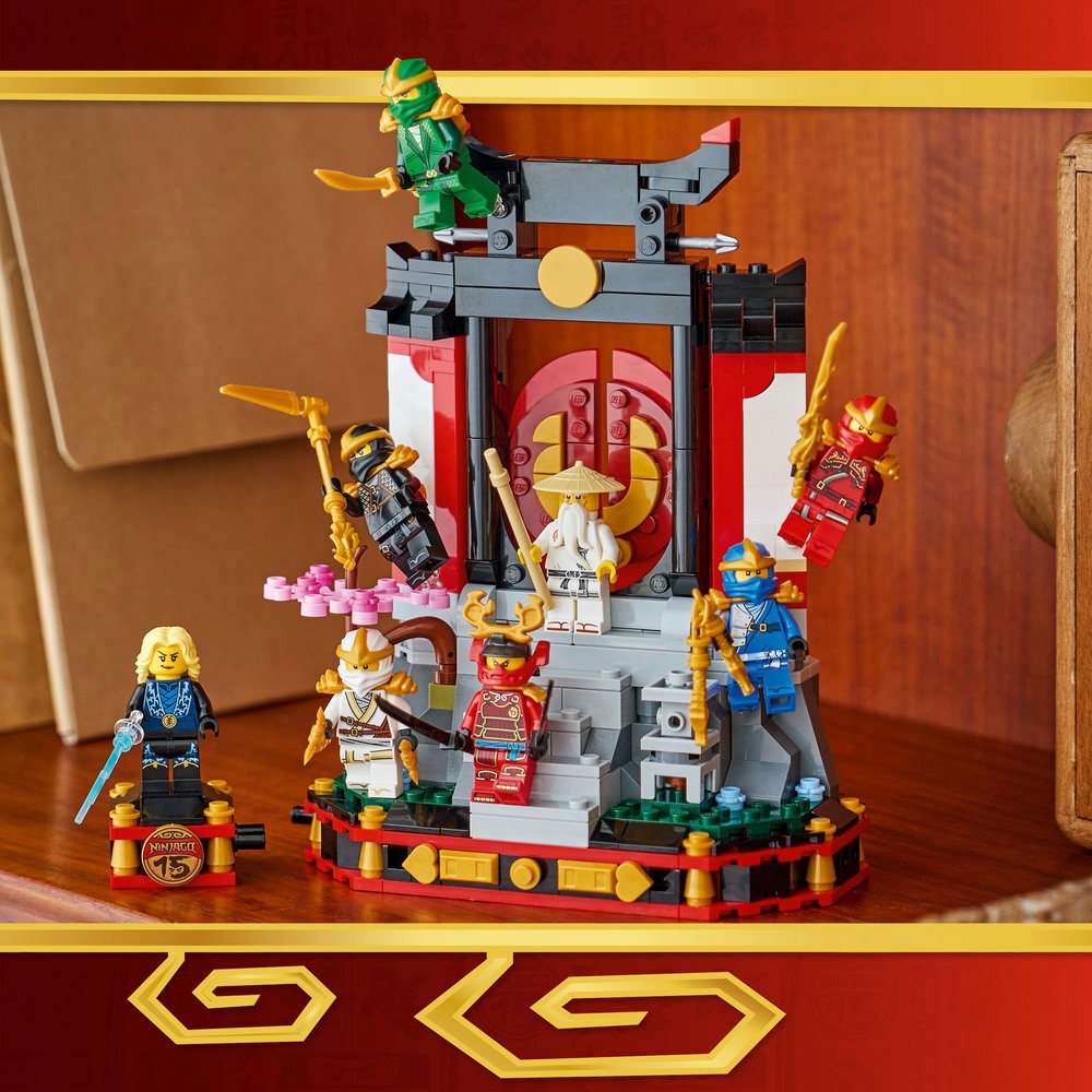 Klocki Lego Ninjago 71866 Ozdoba z postaciami Ninja, zabawki Nino Bochnia, pomysł na prezent dla fana Ninjago, lego 71866, lego ninjago 71866