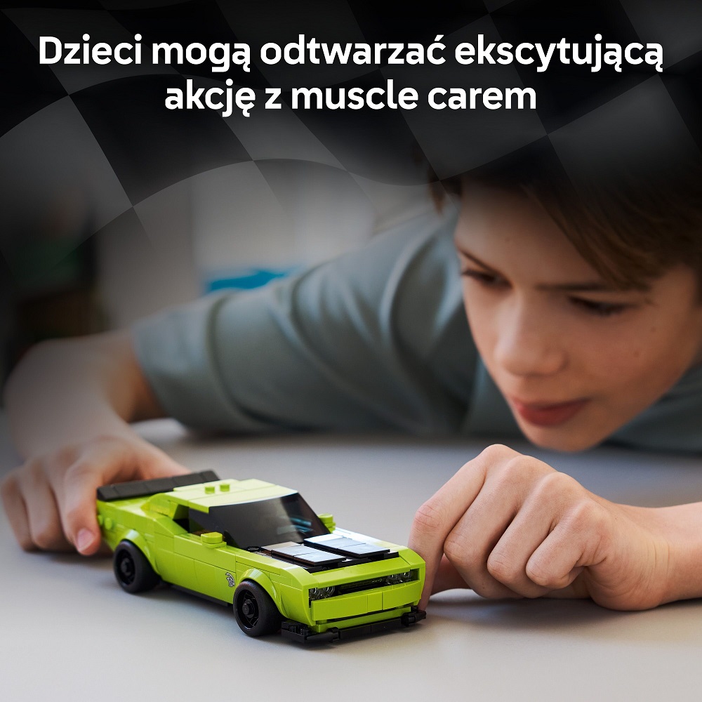 Klocki Lego Speed Champions 77237 Samochód sportowy Dodge Challenger SRT Hellcat, zabawki nino Bochnia, pomysł na prezent dla 9 latka, klocki lego Speed Samochód , lego 77237