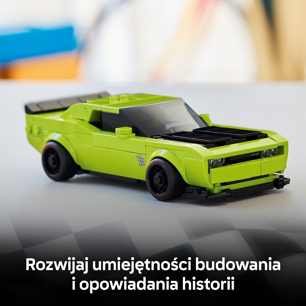 Klocki Lego Speed Champions 77237 Samochód sportowy Dodge Challenger SRT Hellcat, zabawki nino Bochnia, pomysł na prezent dla 9 latka, klocki lego Speed Samochód , lego 77237