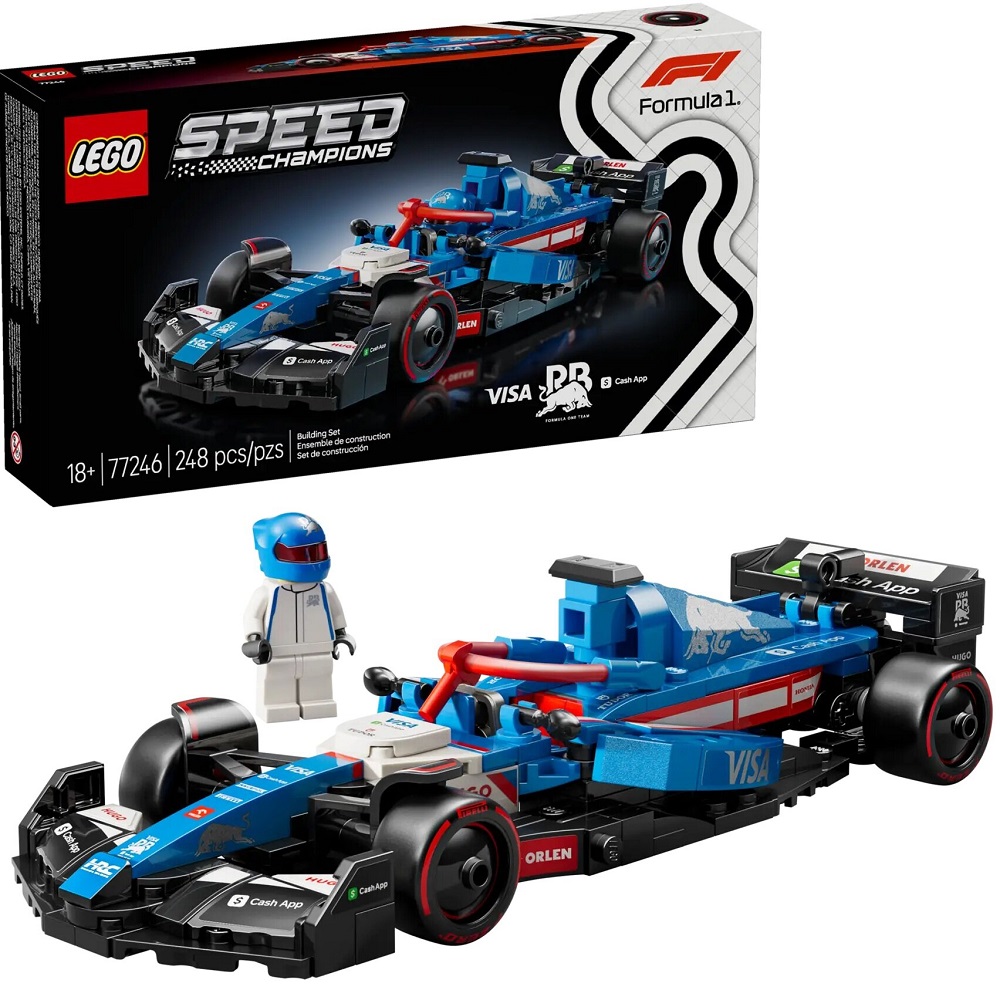 Klocki Lego Speed Champions 77246 Bolid F1 Visa Cash App RB VCARB 01, Zabawki Nino Bochnia, pomysł na prezent dla 18 latka, lego bolidy formuły, klocki lego samochód formuły 1