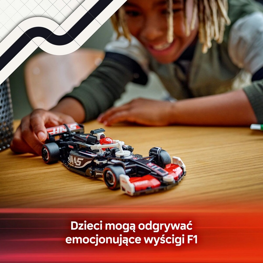 Klocki Lego Speed Champions 77250 Bolid F1 MoneyGram Haas Team VF 24, zabawki Nino Bochnia, pomysł na prezent dla 10 latka, lego bolidy, lego formuła