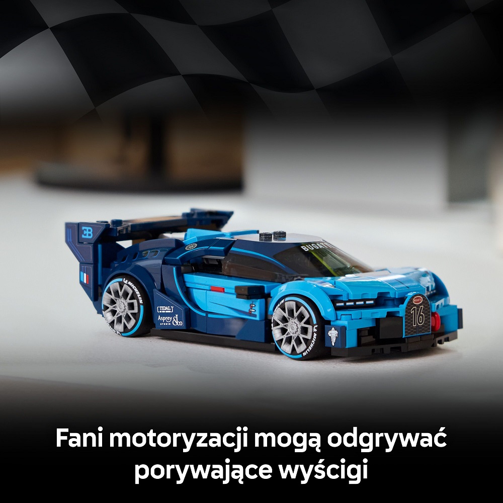 Klocki Lego Speed Champions 77253 Hipersamochód sportowy Bugatti Vision GT, zabawki Nino Bochnia, pomysł na prezent dla 9 latka, klocki lego samochody, lego speed champions 77253
