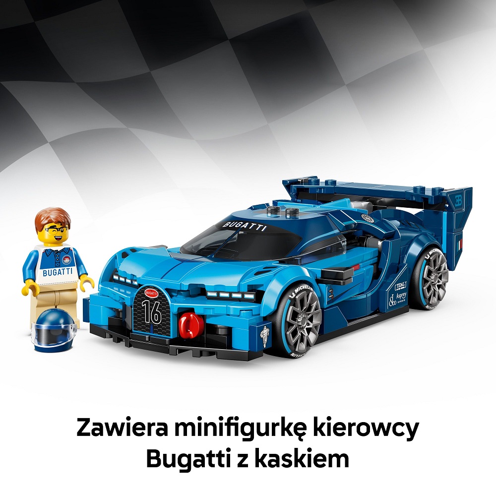 Klocki Lego Speed Champions 77253 Hipersamochód sportowy Bugatti Vision GT, zabawki Nino Bochnia, pomysł na prezent dla 9 latka, klocki lego samochody, lego speed champions 77253