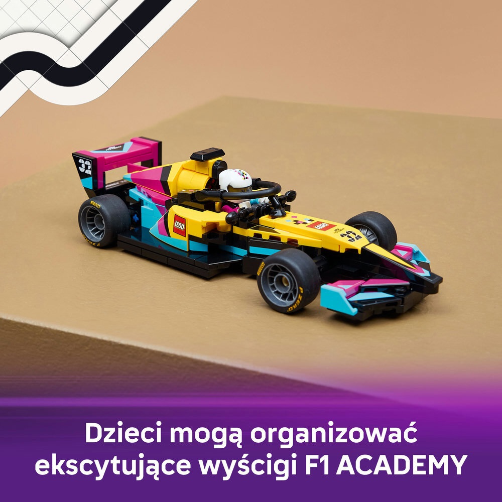 Klocki Lego Speed Champions 77258 Academy Lego, zabawki Nino Bochnia, pomysł na prezent dla 10 latka, lego formuła bolid
