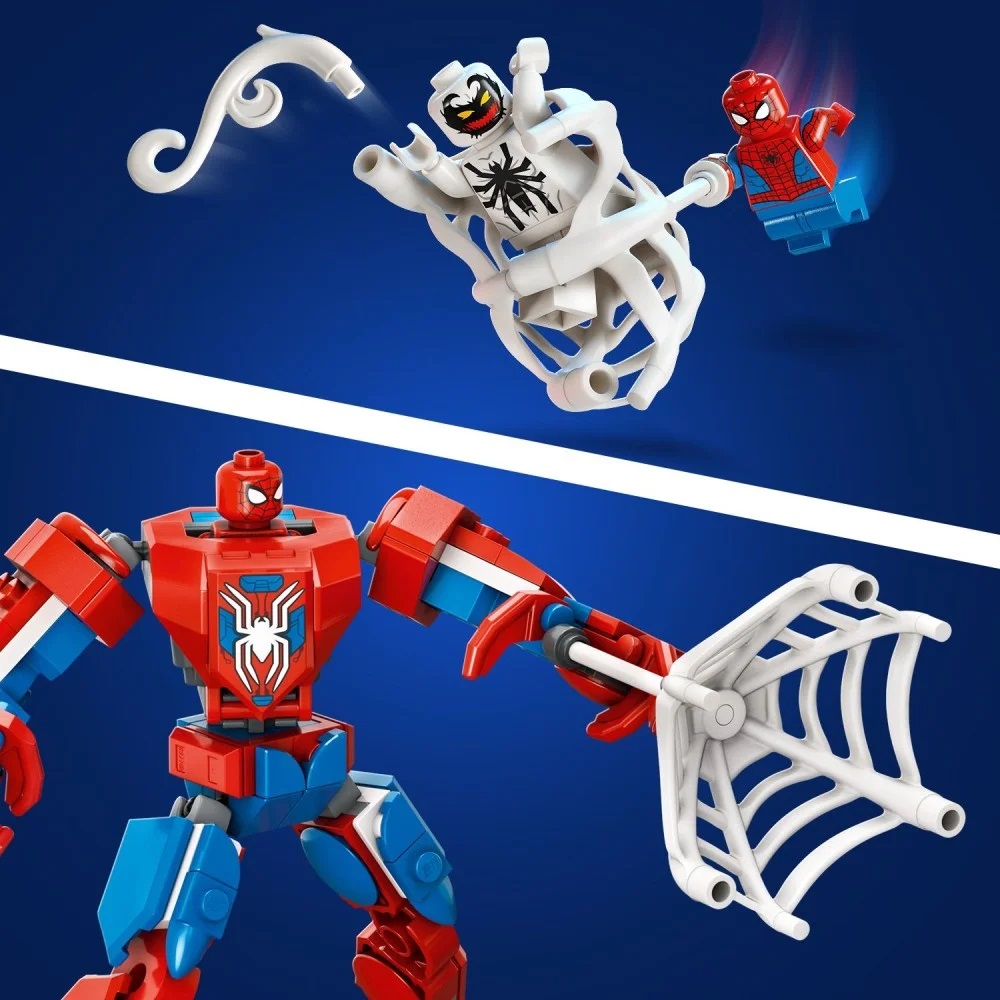 Klocki Lego Spiderman 76308 Mech Spider-mana kontra Anti Venom, zabawki Nino Bochnia, pomysł na prezent dla 6 latka, lego spiderman