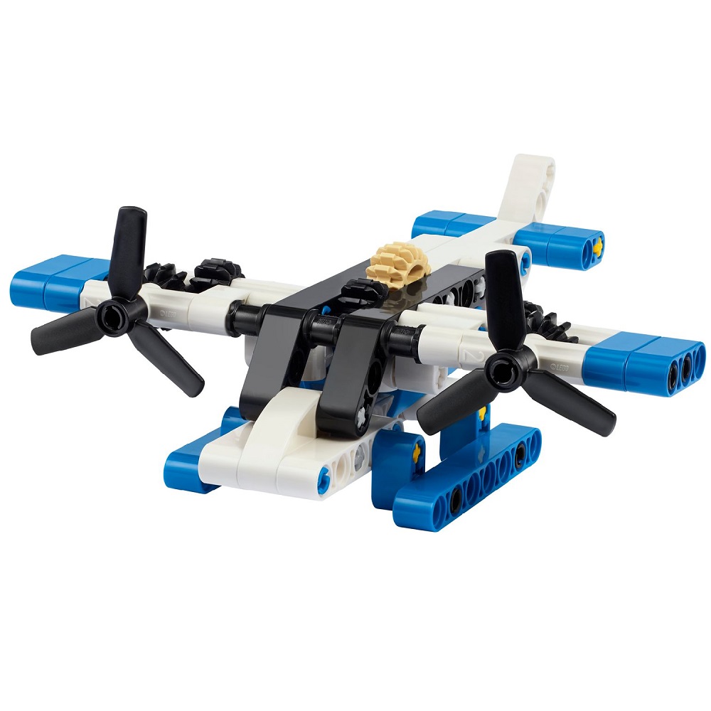 Klocki Lego Technic 30736 Biały wodnosamolot, zabawki Nino Bochnia, pomysł na prezent dla 6 latka, drobny upominek z klocków lego, lego w woreczku