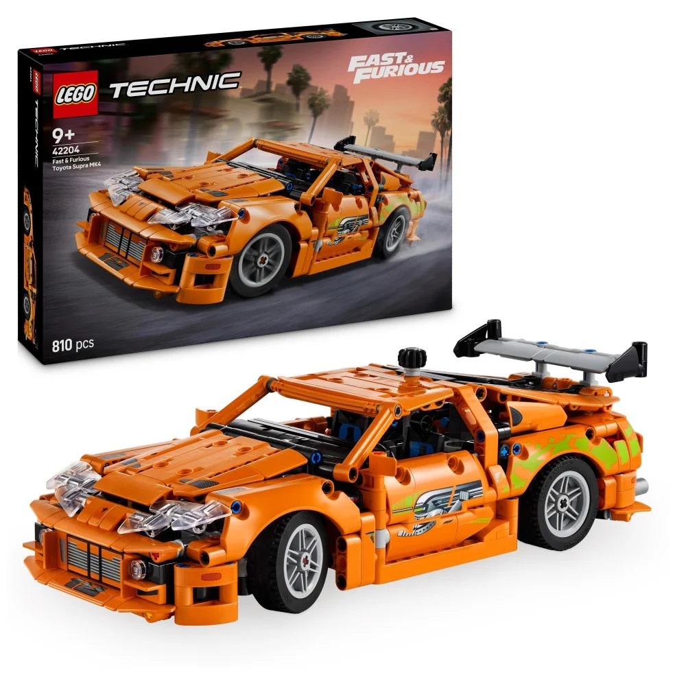 Klocki Lego Technic 42204 Fast And Furious Toyota Supra MK4, zabawki Nino Bochnia, pomysł na prezent dla 9 latka, lego Technic samochód, klocki lego technic 42204, lego szybcy i wścielki