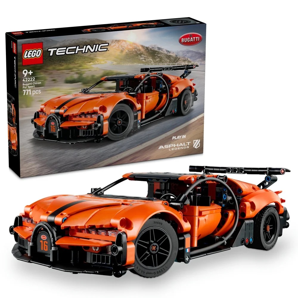 Klocki Lego Technic 42222 Hipersamochód Bugatti Chiron Pur Sport, zabawki Nino Bochnia, pomysł na prezent dla 9 latka, lego samochód, lego bugatti 42222