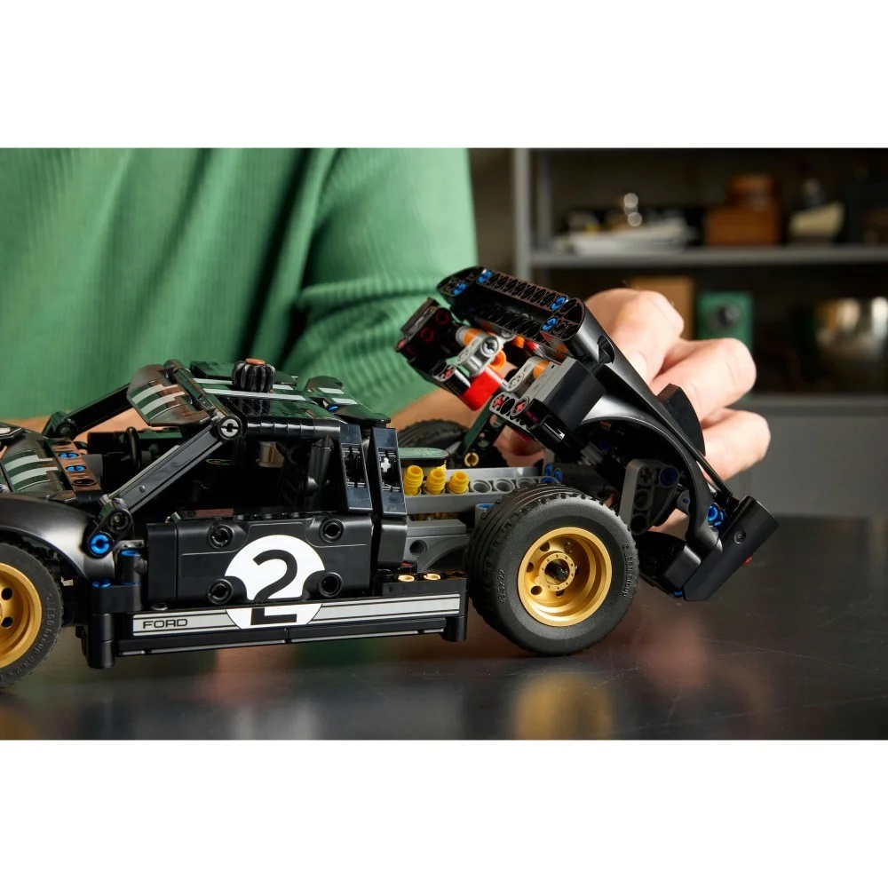Klocki Lego Technic 42223 Samochód wyścigowy 1966 Ford GT40 MK II, zabawki Nino Bochnia, pomysł na prezent dla 18 latka, lego samochód dla dorosłego, klocki lego dla starszych