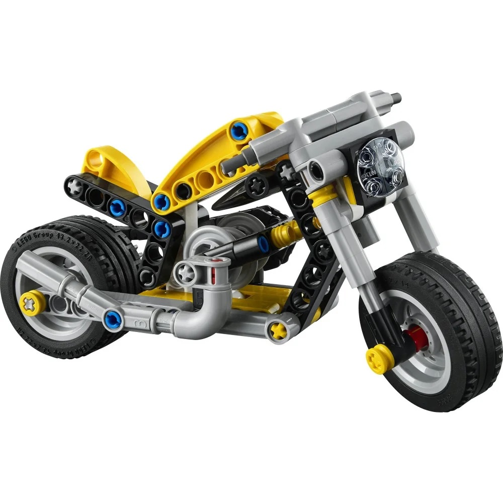 Klocki Lego Technic 42225 Żółty motocykl, zabawki Nino Bochnia, pomysł na prezent dla 7 latka, lego motor