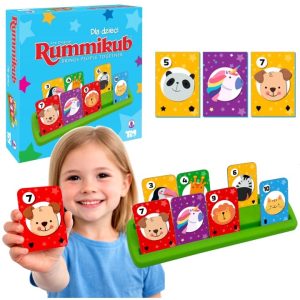 Tm Toys Gra Rummikub dla dzieci, zabawki Nino Bochnia, pomysł na prezent dla 6 latka, rummikub dla młodszych dzieci, remik dla dzieci