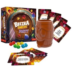 Trefl Gra zręcznościowa Beczka śmiechu Party 02825, zabawki Nino Bochnia, gra zręcznościowa dla dzieci, zabawna gra dla całej rodziny, ANRE Bochnia