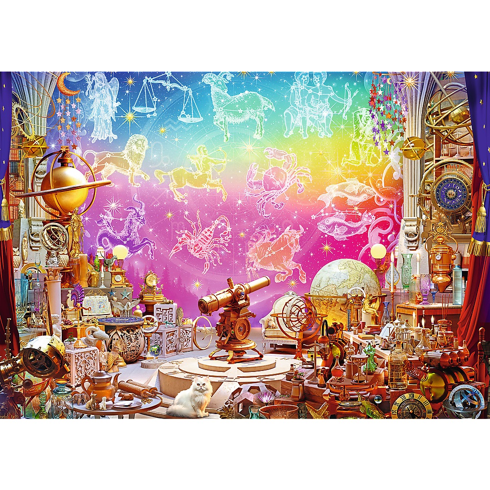 Trefl Puzzle 2x500 el Kosmos i kryształy 37499, zabawki Nino Bochnia, pomysł na prezent dla 9 latki, puzzle 500 el widokowe