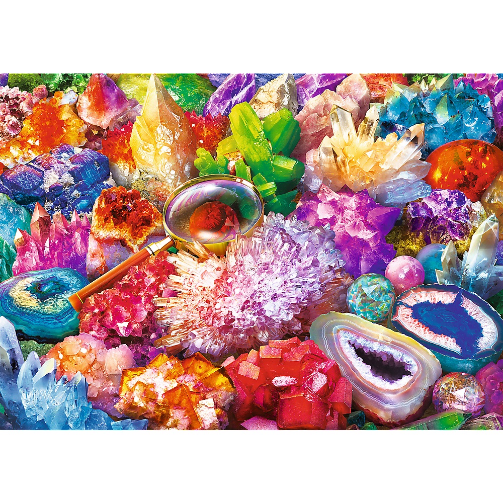 Trefl Puzzle 2x500 el Kosmos i kryształy 37499, zabawki Nino Bochnia, pomysł na prezent dla 9 latki, puzzle 500 el widokowe