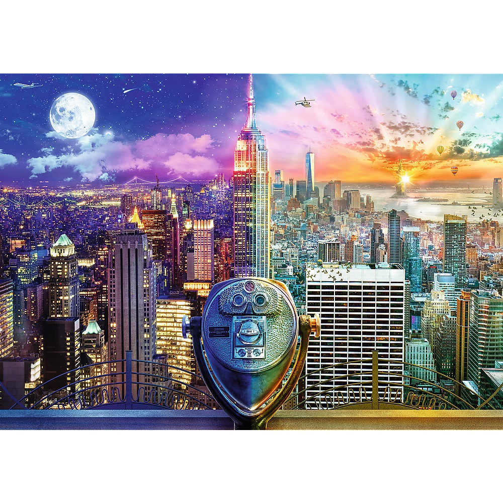 Trefl Puzzle 2x500 el Wycieczka po Ameryce 37500, zabawki Nino Bochnia, pomysł na prezent dla 9 latki, puzzle 500 el widokowe