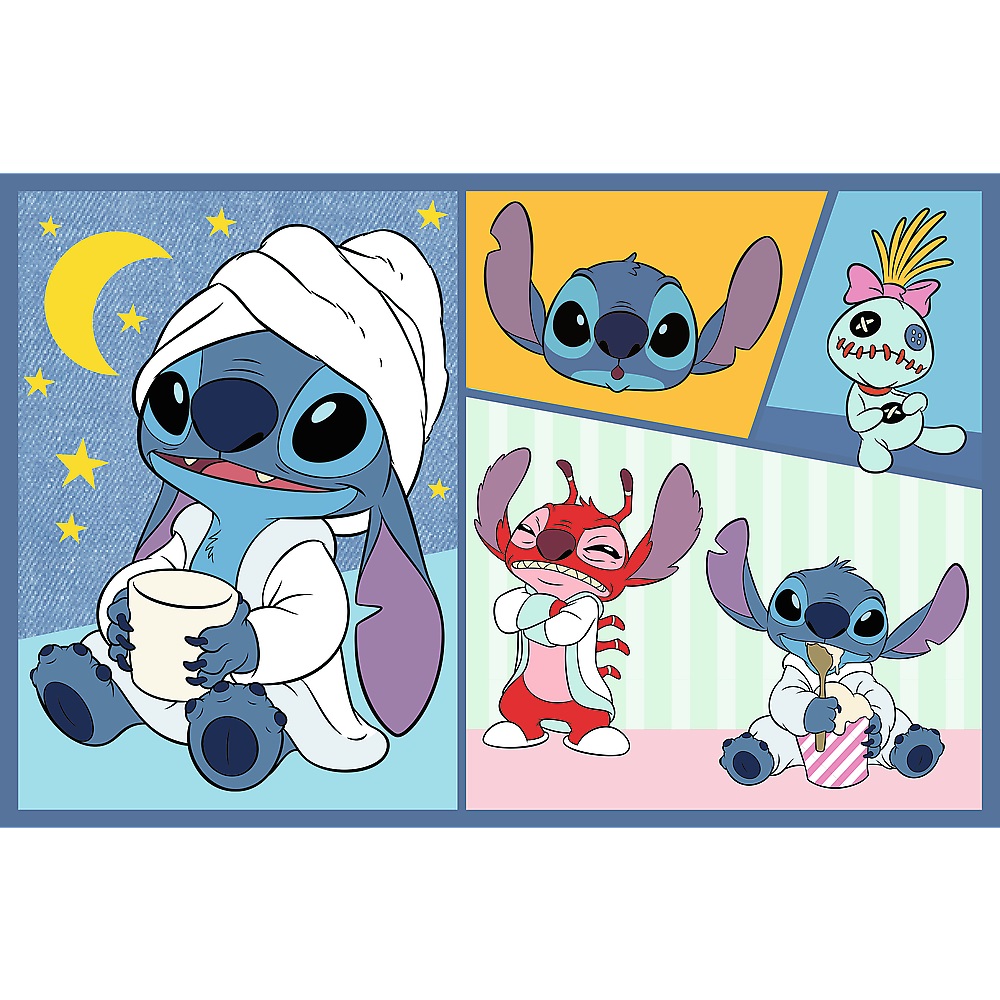 Trefl Puzzle 2x70 el Lilo i Stitch Ze Stitchem nie ma nudy 34444, zabawki Nino Bochnia, pomysł na prezent dla 5 latka, puzzle ze Stitchem