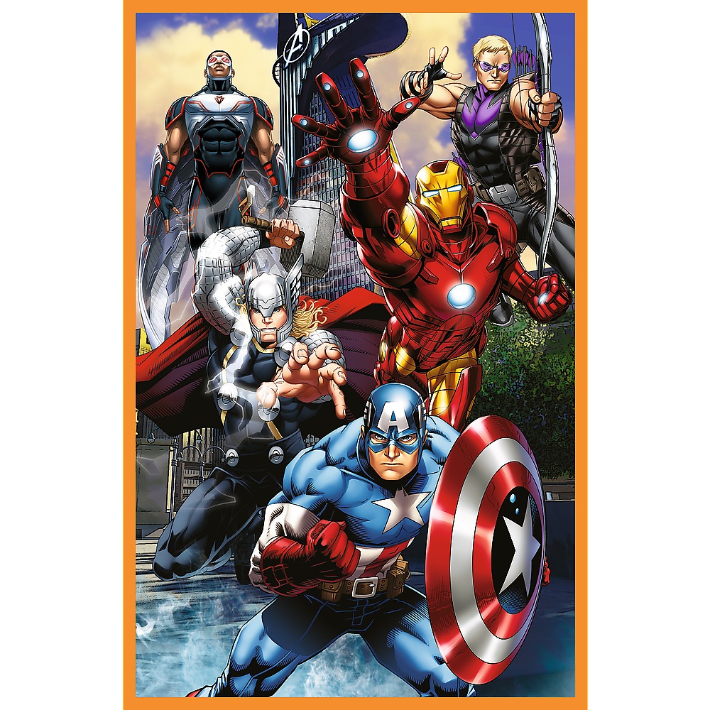 Trefl Puzzle 3x80 el Avengers Dni pełne akcji 34883, zabawki Nino Bochnia, pomysł na prezent dla 5 latka, puzzle Avengers