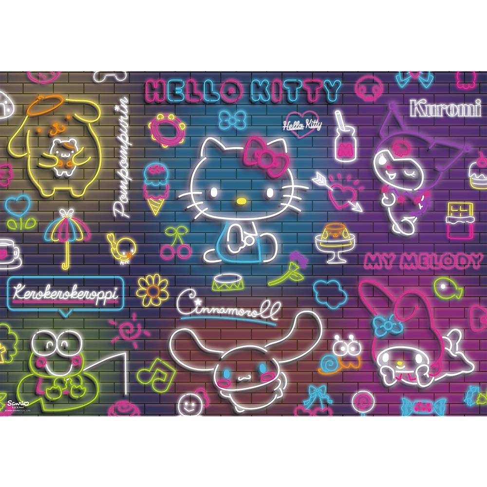 Trefl puzzle 500 el Neon Hello Kitty 37523, zabawki Nino Bochnia, puzzle Hello kitty
