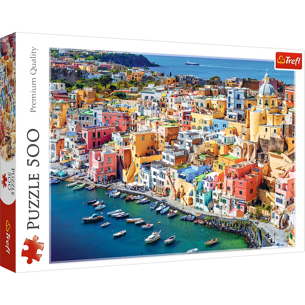Trefl puzzle 500 el Procida Kampania Włochy 37477, puzzle z widokiem na Włochy, zabawki Nino Bochnia, zabawki Bochnia