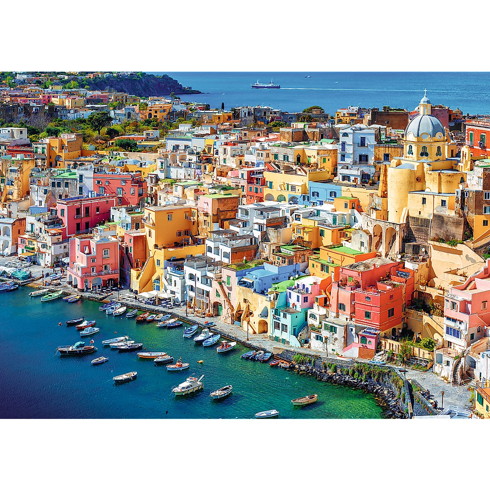 Trefl puzzle 500 el Procida Kampania Włochy 37477, puzzle z widokiem na Włochy, zabawki Nino Bochnia, zabawki Bochnia