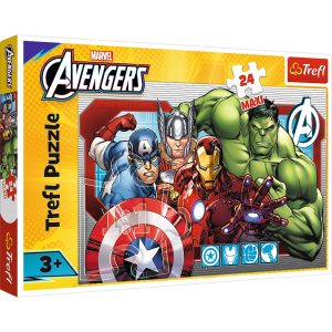 Trefl puzzle maxi 24 el Avengers Zawsze sprawiedliwi 14378, zabawki Nino Bochnia, pomysł na prezent dla 3 latka, puzzle maxi elementy
