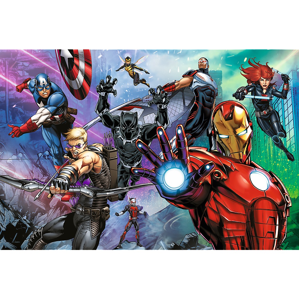 trefl puzzle 160 el Avengers Zawsze gotowi bohaterowie 15424, zabawki Nino Bochnia, pomysł na prezent dla 6 latka, puzzle superbohaterowie