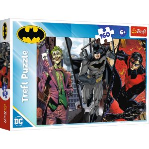 trefl puzzle 160 el Batman Gotowy do akcji 15425, zabawki Nino Bochnia, pomysł na prezent dla 6 latka, puzzle Batman