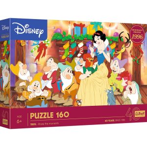 trefl puzzle 160 el Królewna Śnieżka Baśniowe święta 40057, zabawki Nino Bochnia, pomysł na prezent dla 6 latki, puzzle z Królewną Śnieżką, puzzle śnieżka
