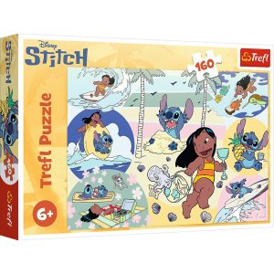 trefl puzzle 160 el Lilo i Stitch Stitch rządzi 15431, zabawki Nino Bochnia, pomysł na prezent dla 7 latki, puzzle ze Stitchem dla dziewczynki