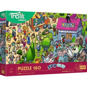 trefl puzzle 160 el Rodzina Treflików Trefliki celebrują 40052, zabawki Nino Bochnia, pomysł na prezent dla 5 latka, puzzle 160 elementów, dodatek do prezentu