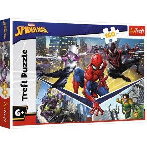 trefl puzzle 160 el Spiderman siła Spidermana 15422, zabawki Nino Bochnia, co kupić 6 latkowi na urodziny