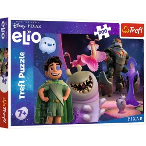 trefl puzzle 200 el Elio w odległej galaktyce 13332, zabawki Nino Bochnia, pomysł na prezent dla 8 latka, puzzle dla chłopca