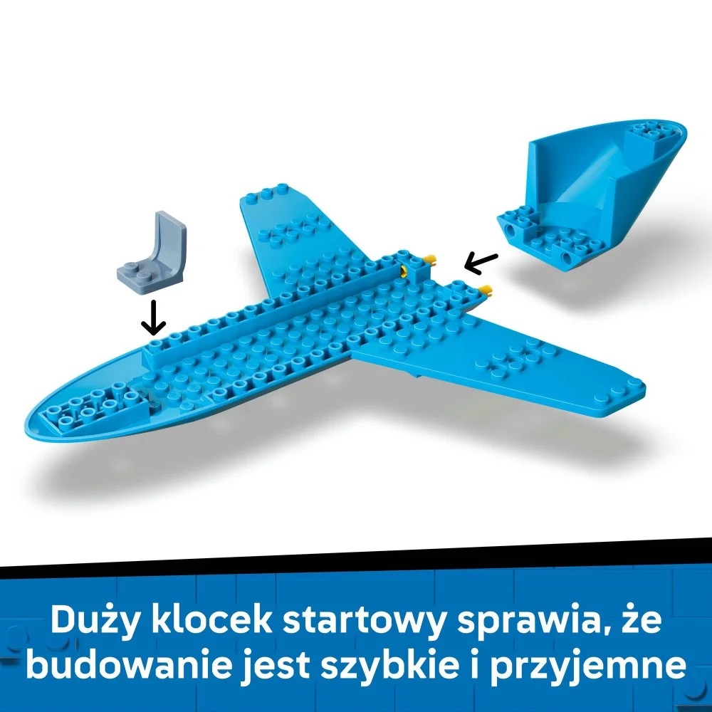 Klocki Lego City 60492 Samolot pasażerski, zabawki Nino Bochnia, pomysł na prezent dla 4 latka, lego samolot