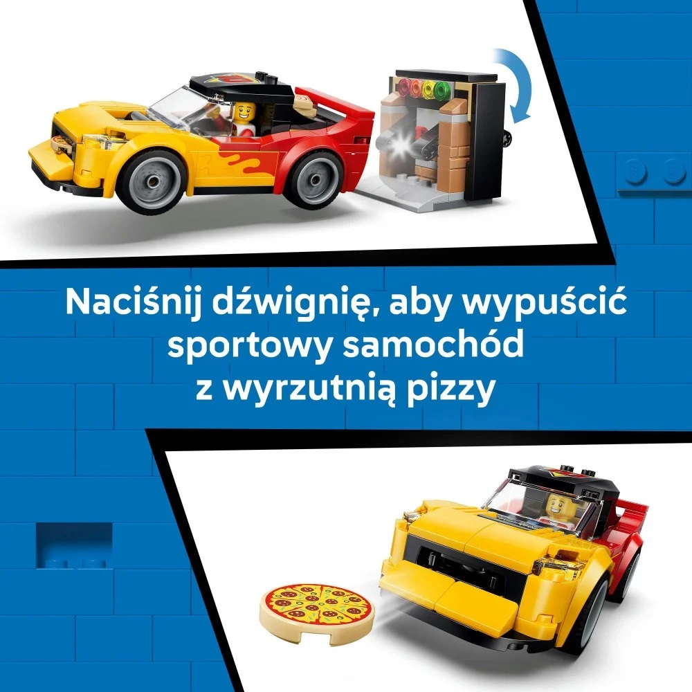 Klocki Lego City 60496 Dostawa pizzy z pojazdami, zabawki Nino Bochnia, pomysł na prezent dla 6 latka, lego city