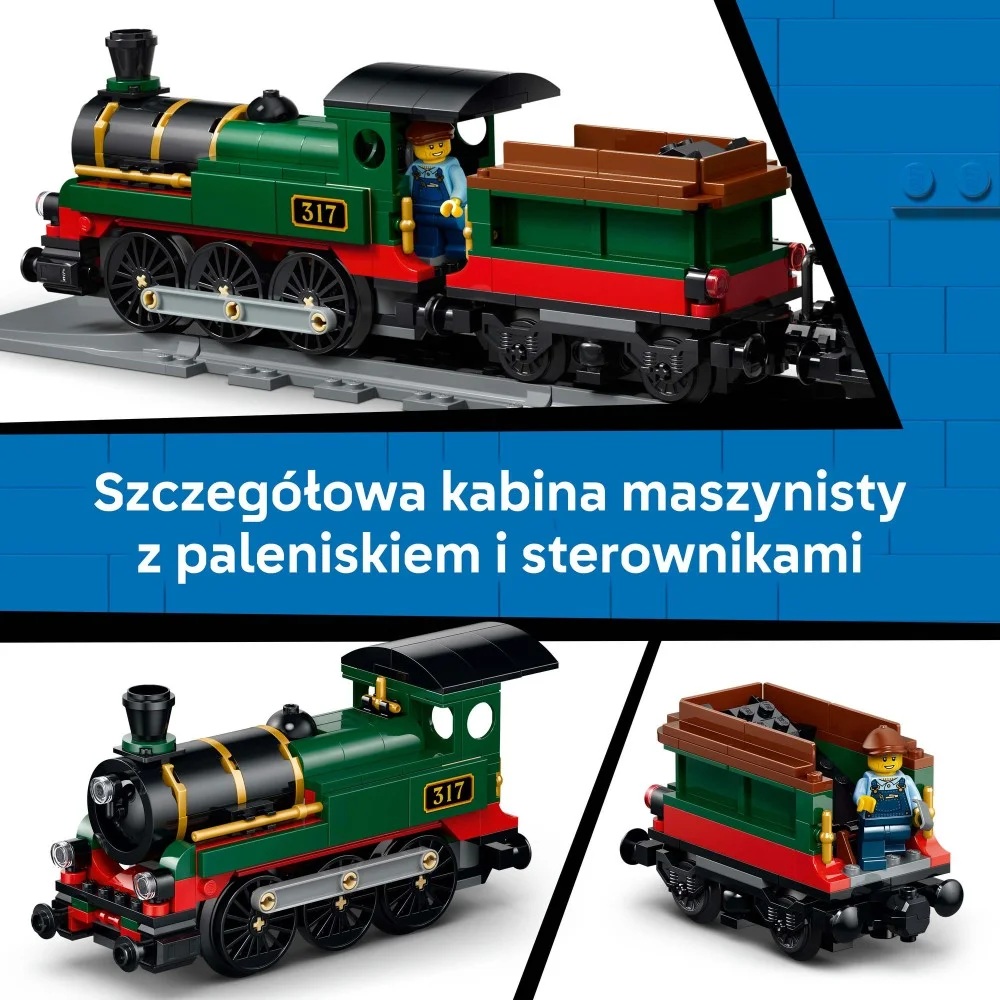 Klocki Lego City 60511 Retro pociąg z lokomotywą parową, zabawki nino bochnia, pomysł na prezent dla 7 latka, lego ciuchcia, lego city kolejka, lego pociąg, lego lokomotywa